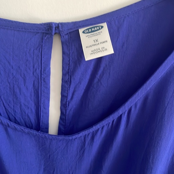 Old Navy high low sleeveless top size 1x blue - Picture 3 of 5